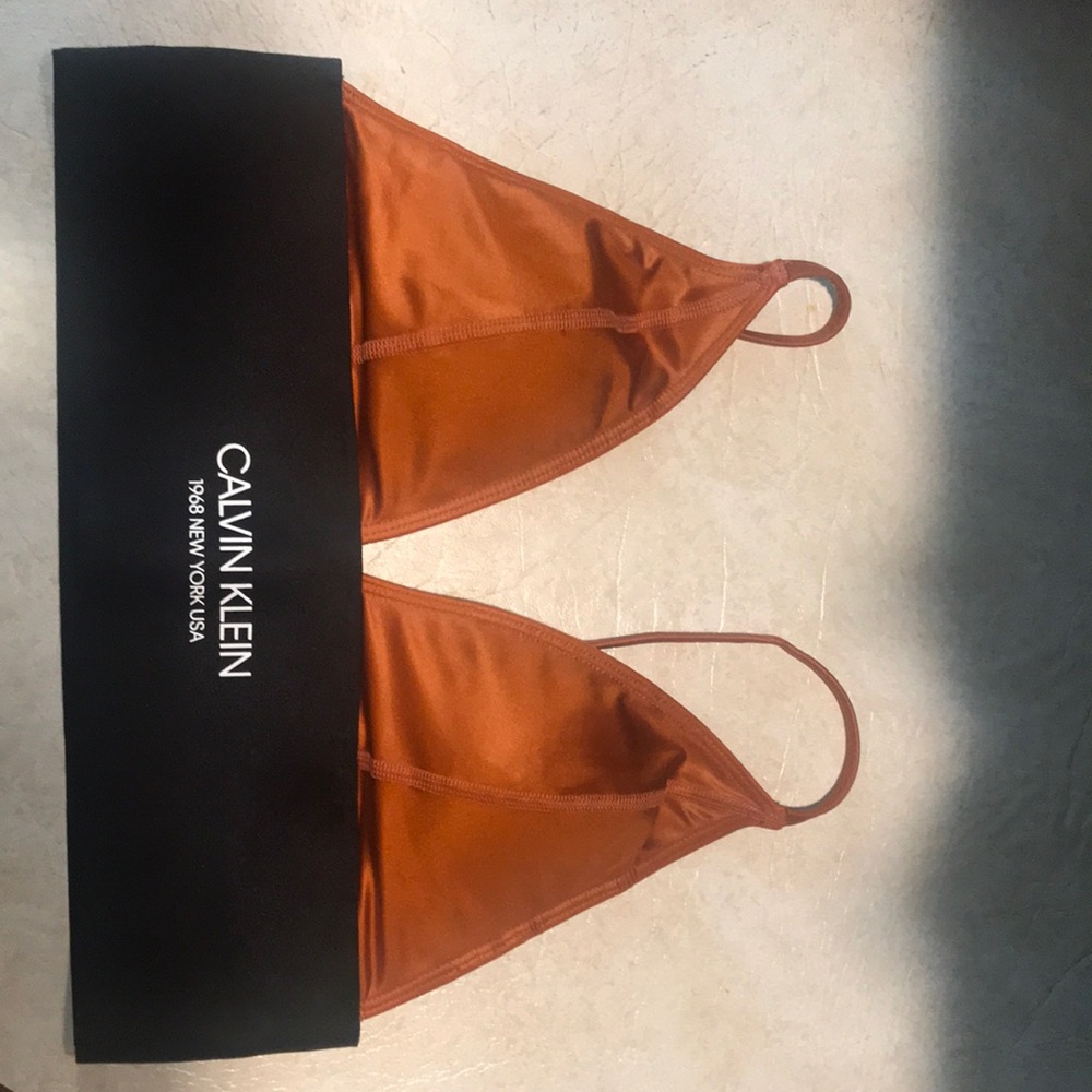 Burnt orange Calvin Klein bikini top size large L
